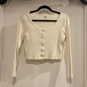 Ribbed Cropped Cardigan